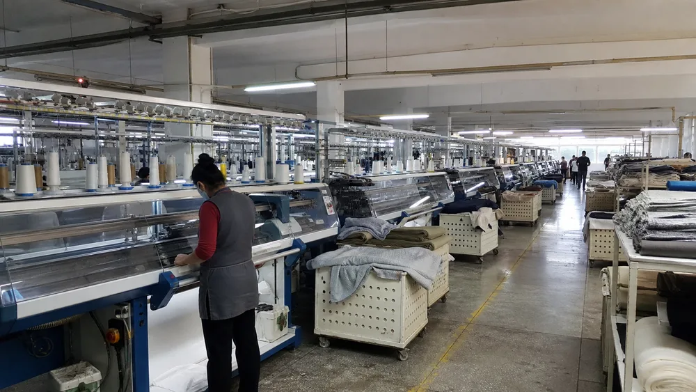 Photo: the team on a factory floor